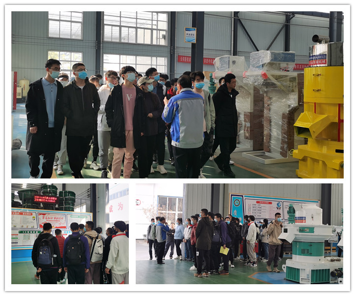 景书记带领同学们进入产品展厅与精益化生产车间 景书记带领同学们进入产品展厅与精益化生产车间