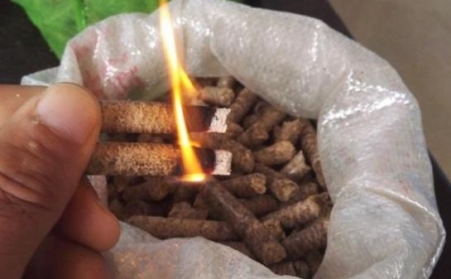 生物质草莓视频下载网站颗粒燃料取暖，阳信农民冬季温暖又安全